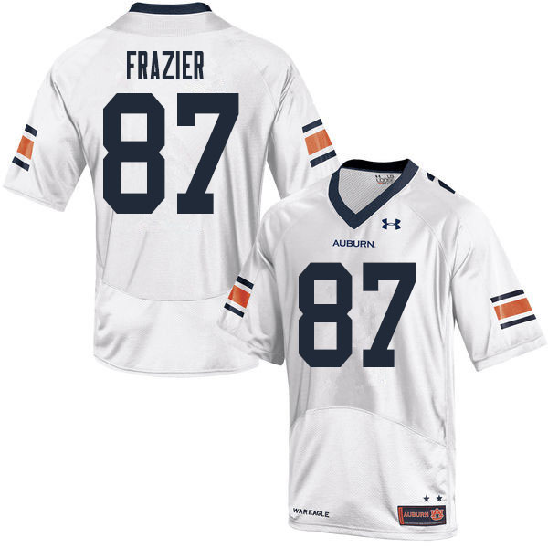 Men #87 Brandon Frazier Auburn Tigers College Football Jerseys Sale-White
